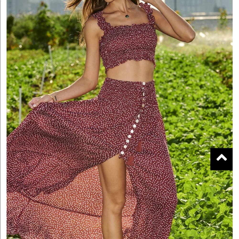 NWT Tiare Hawaii Skirt and Crop Top Set O/S